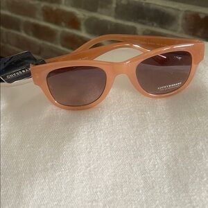 NWT Lucky Brand Matte Blush Soft Square Brown Gradient Lenses Sunglasses